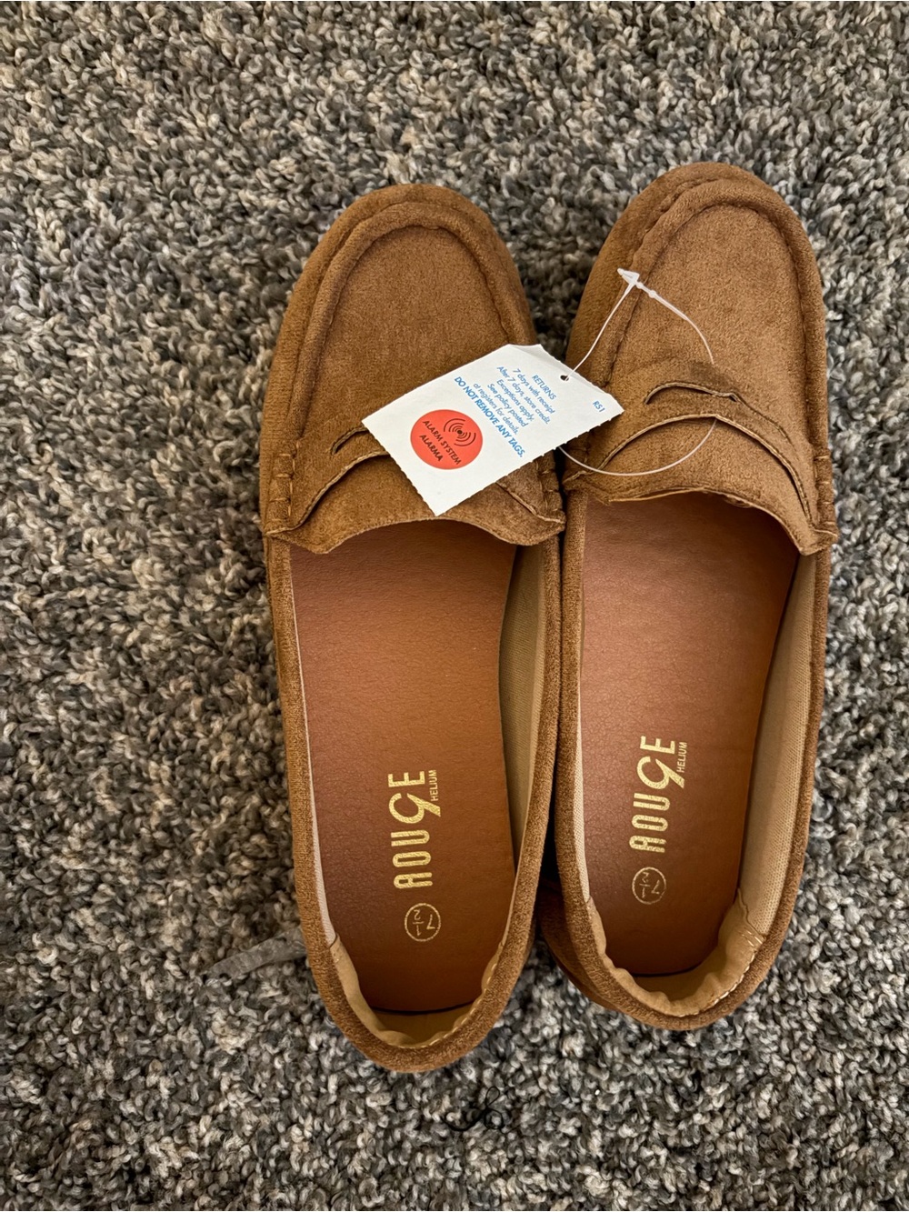 Rouge Helium Chestnut Suede Moccasin Loafers